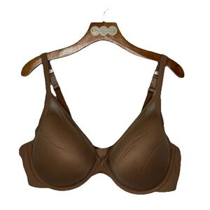 ThirdLove 24/7 Classic Contour Plunge Bra with Mesh Overlay 44C Beige Nude